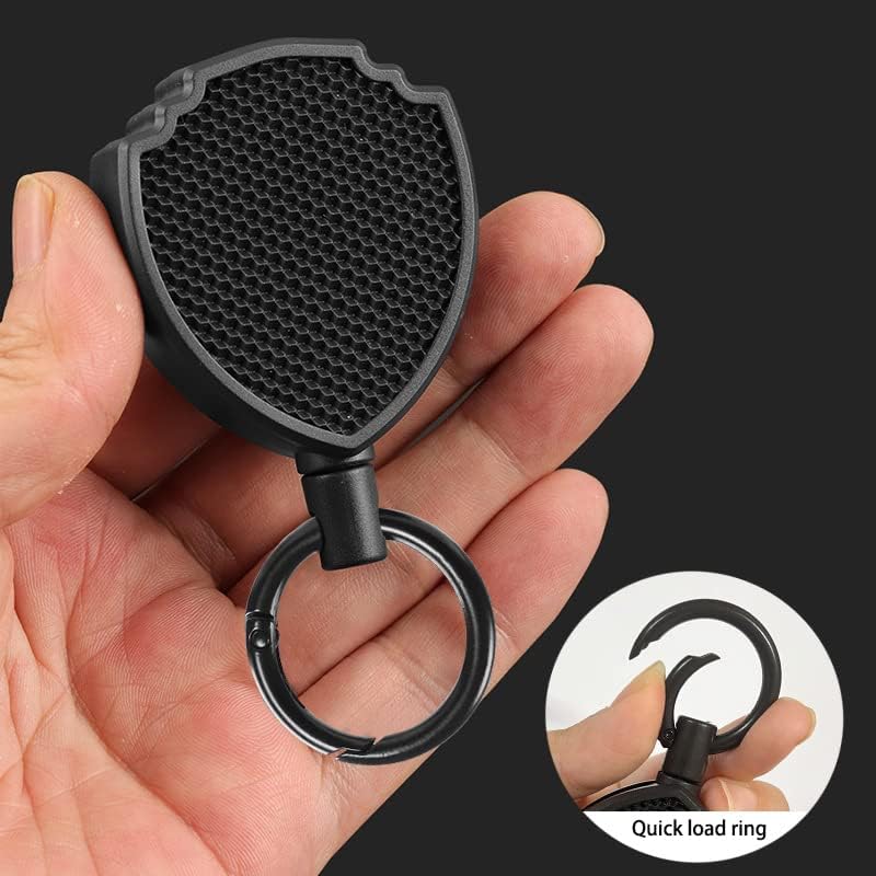 Deign-Pie – Cadena de temporizador retráctil resistente con clip para cinturón retráctil para 39 pulgadas