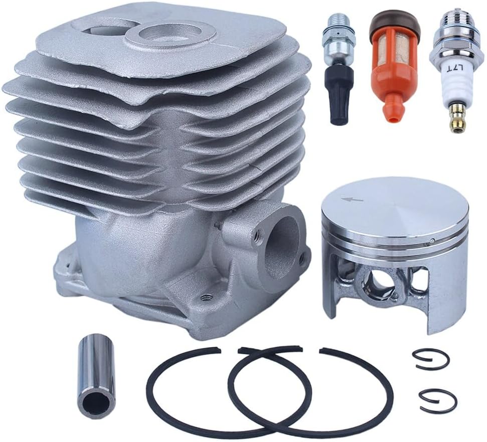 Fricgore Spare Parts for 52Mm Cylinder Piston Kit for Stjhl Ts480I Ts500I Concrete Cut-Off Saw With Spark Plug Moto Sierra Gasolina