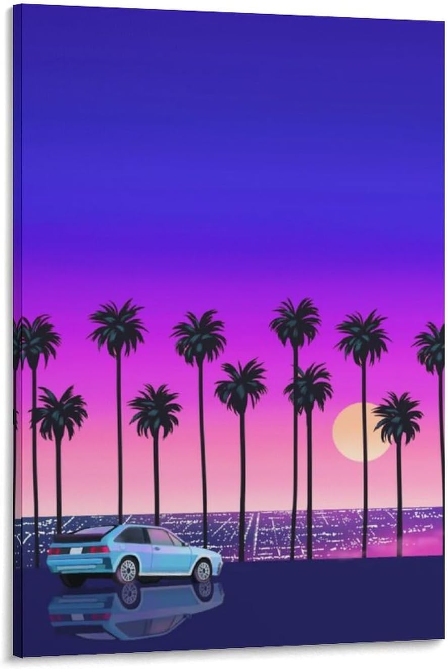 Pintura de paisaje retro moderna estilo pop Nagai Hiroshi Home Bar decoración de pared (2) pósteres e impresiones de pintura en lienzo para