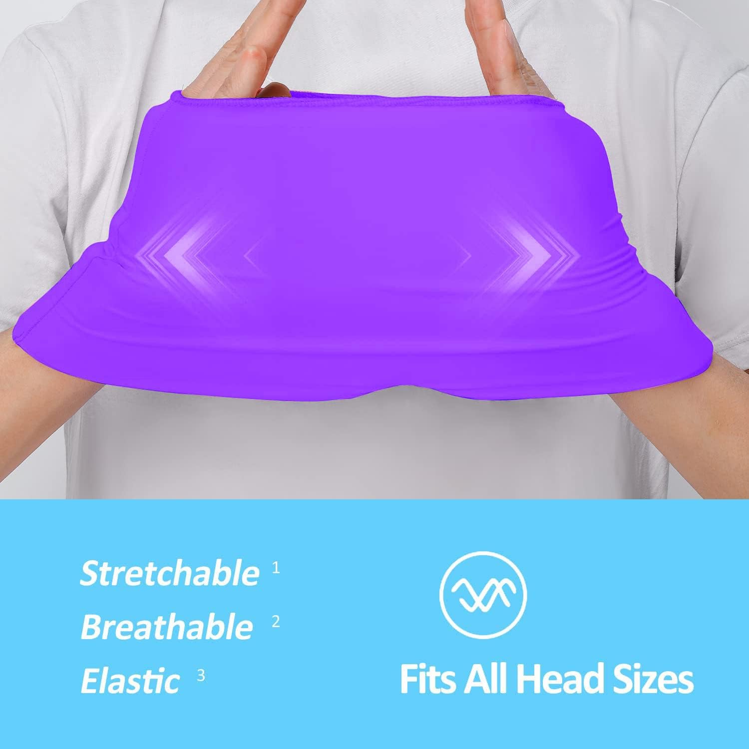 Sombrero para aliviar el dolor de cabeza para migraña, elástico y cómodo para reducir la migraña, tapa de gel refrescante y terapia de frío para
