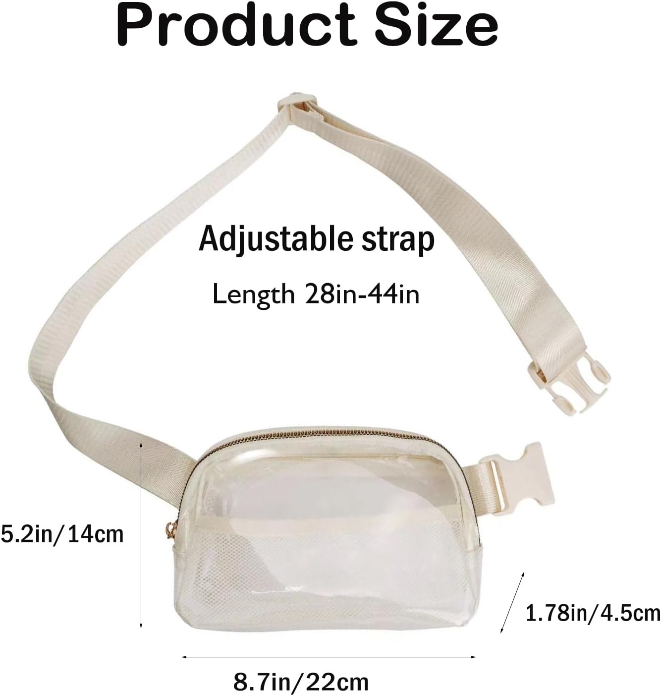 Riñonera para mujeres y hombres, riñoneras de moda para LuLu Riñonera Bolsas de limón, Transparente-Beige, A la moda
