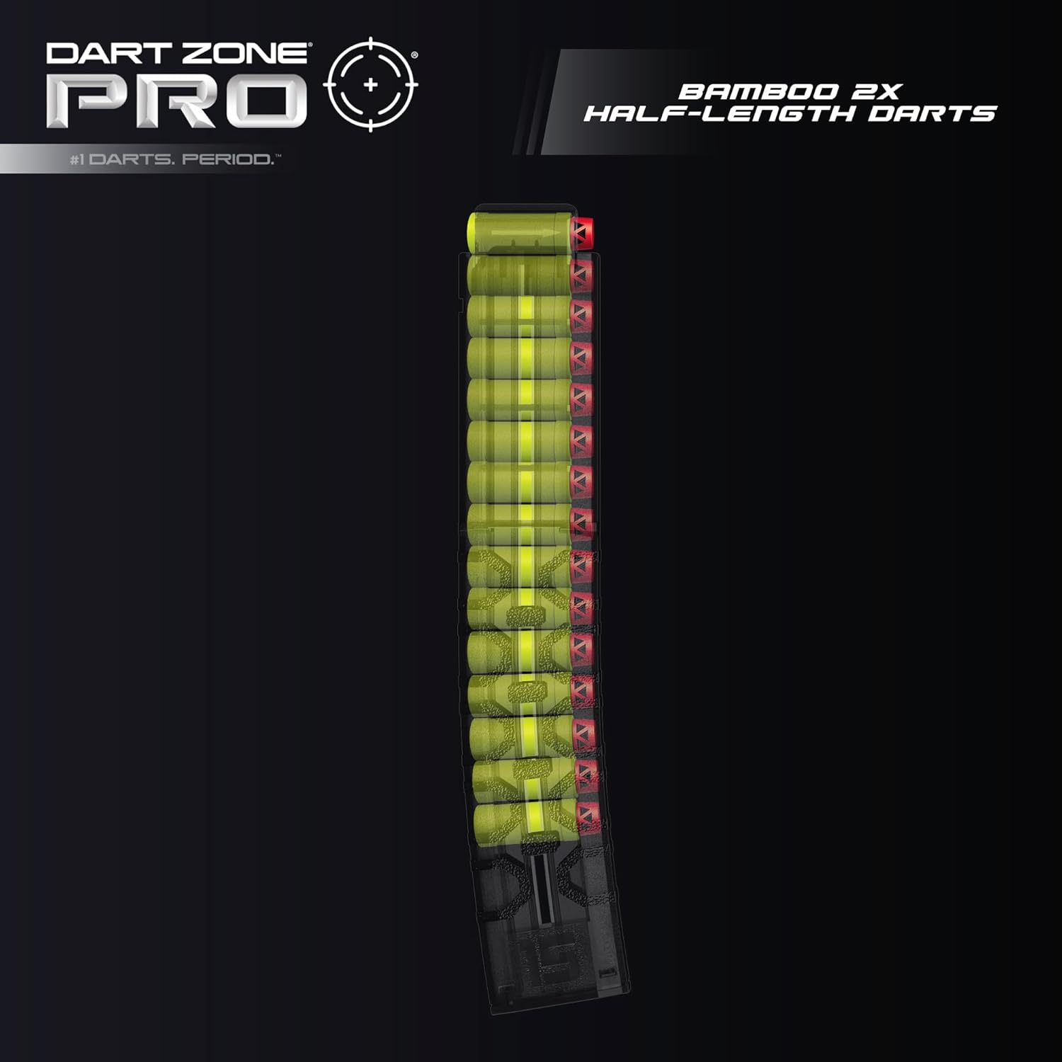 Dart Zone Pro-Series Bamboo 2X – Recambio de dardos de espuma de media longitud