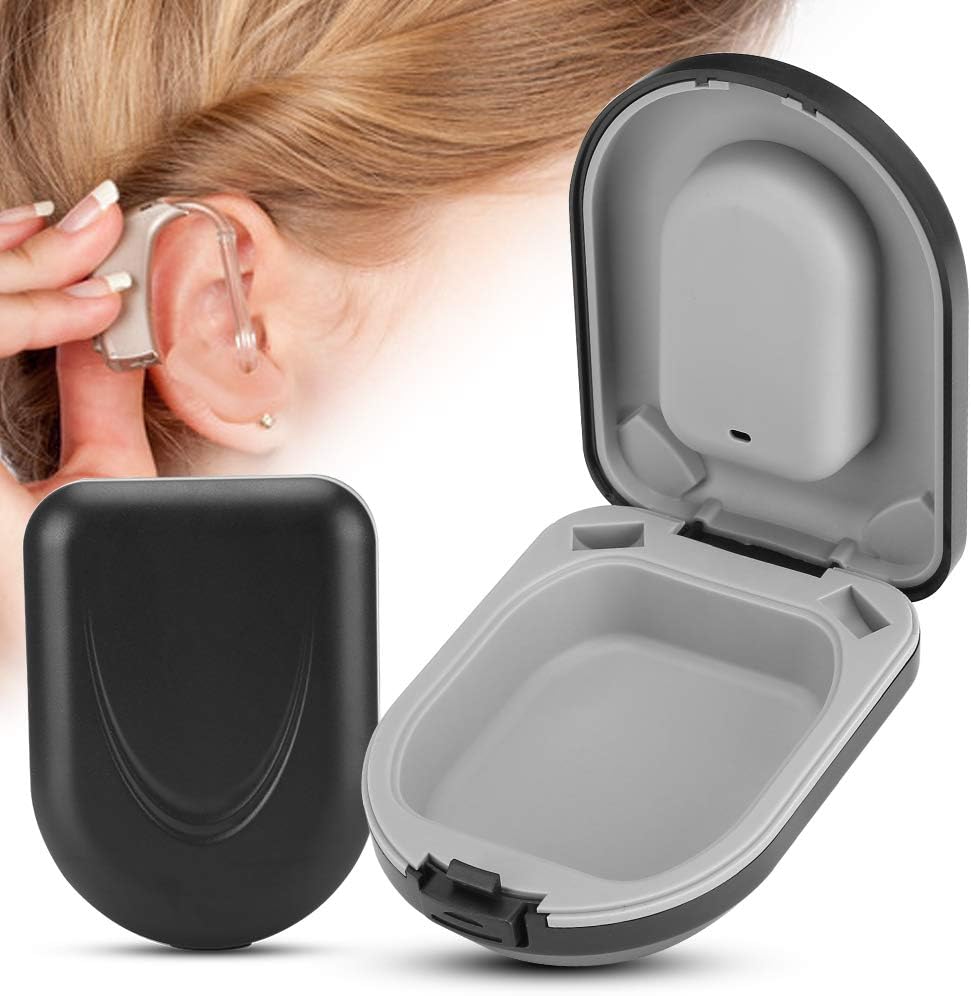 Estuche para audífonos detrás de la oreja, resistente al agua, resistente a las caídas, caja protectora portátil, contenedor para audífonos para
