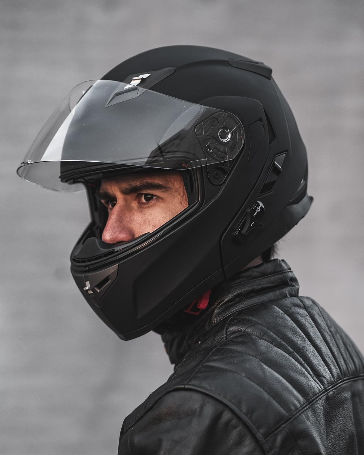 ILM Bluetooth integrado modular Flip up casco de motocicleta de cara completa escudo solar MP3 intercomunicador modelo 953953 PRO