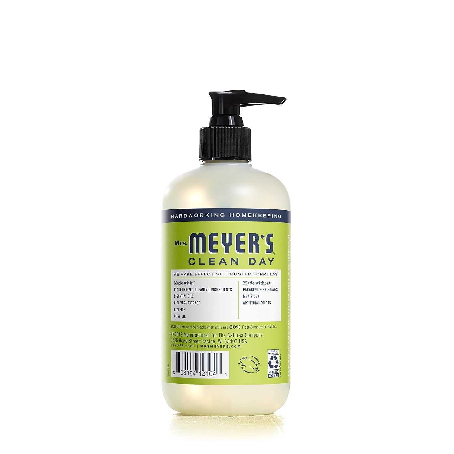 MRS. MEYER’S CLEAN DAY Jabón de manos, hecho con aceites esenciales, fórmula biodegradable, limón verbena, 12.5 fl. oz (paquete de 3)