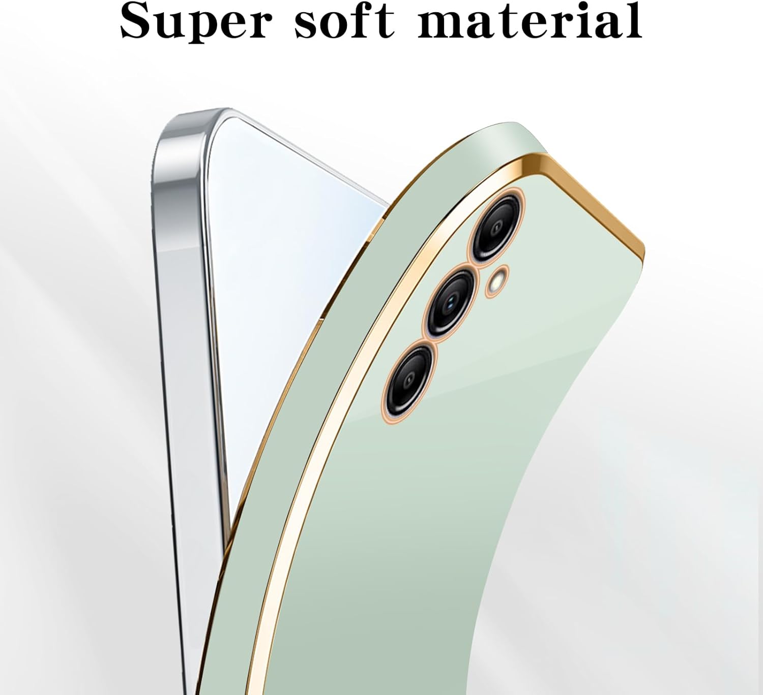Funda para A14 0.18 oz, Galaxy A14 0.18 oz Funda para teléfono para mujer, galvanoplastia, de lujo, estética, moderna, bonita, con protección de TPU