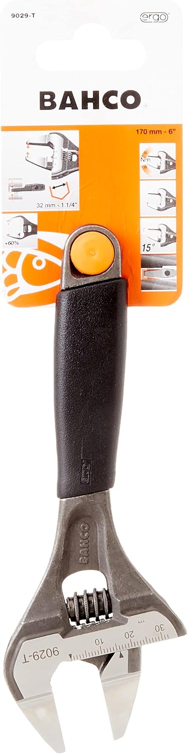 Bahco 9029-T – Mol. Ajustable Centro Delgado 6″ Cromo