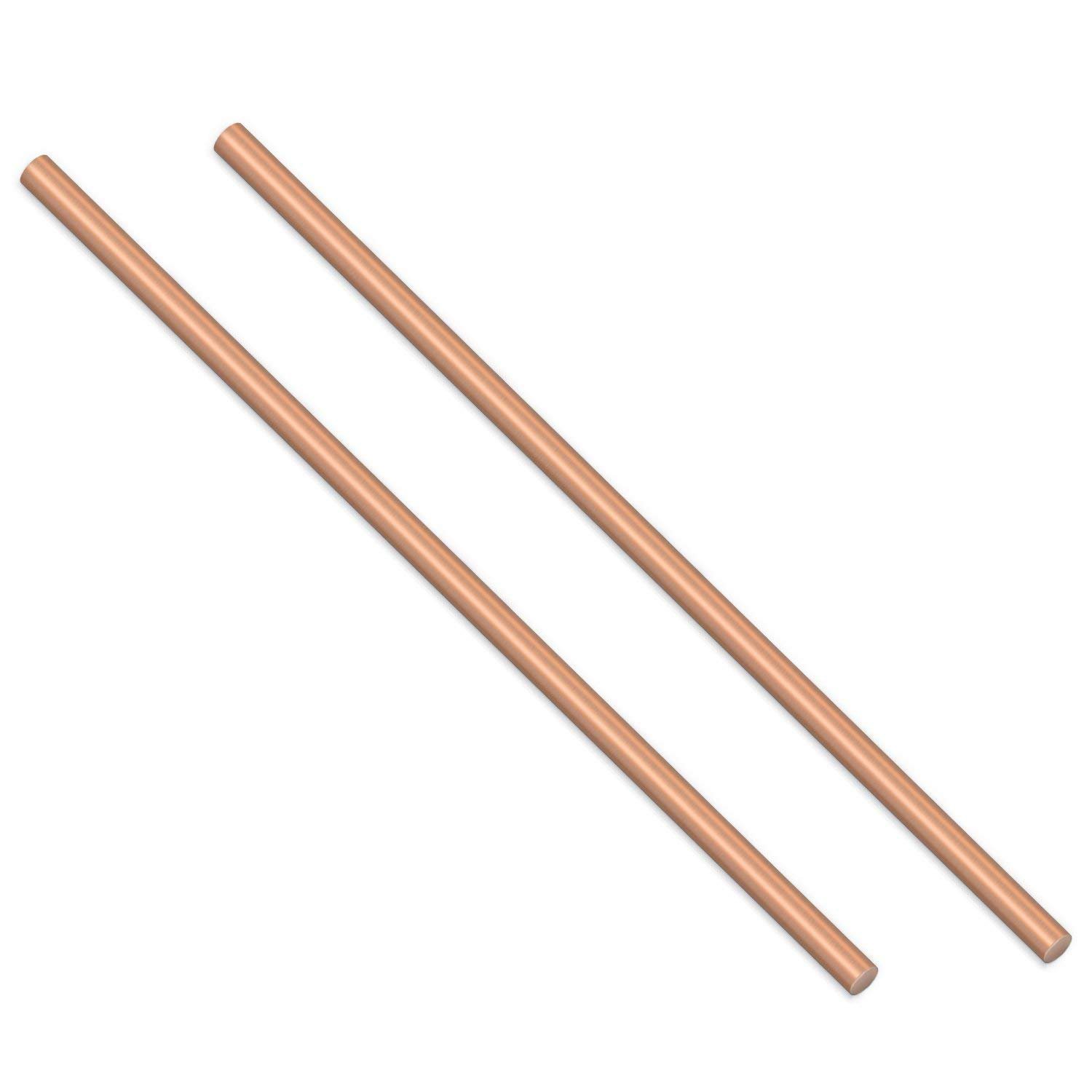 2 varillas redondas de cobre, 316 pulgadas de diámetro y 6 pulgadas de longitud para material de mango de cuchillo, refuerzos, manualidades de metal