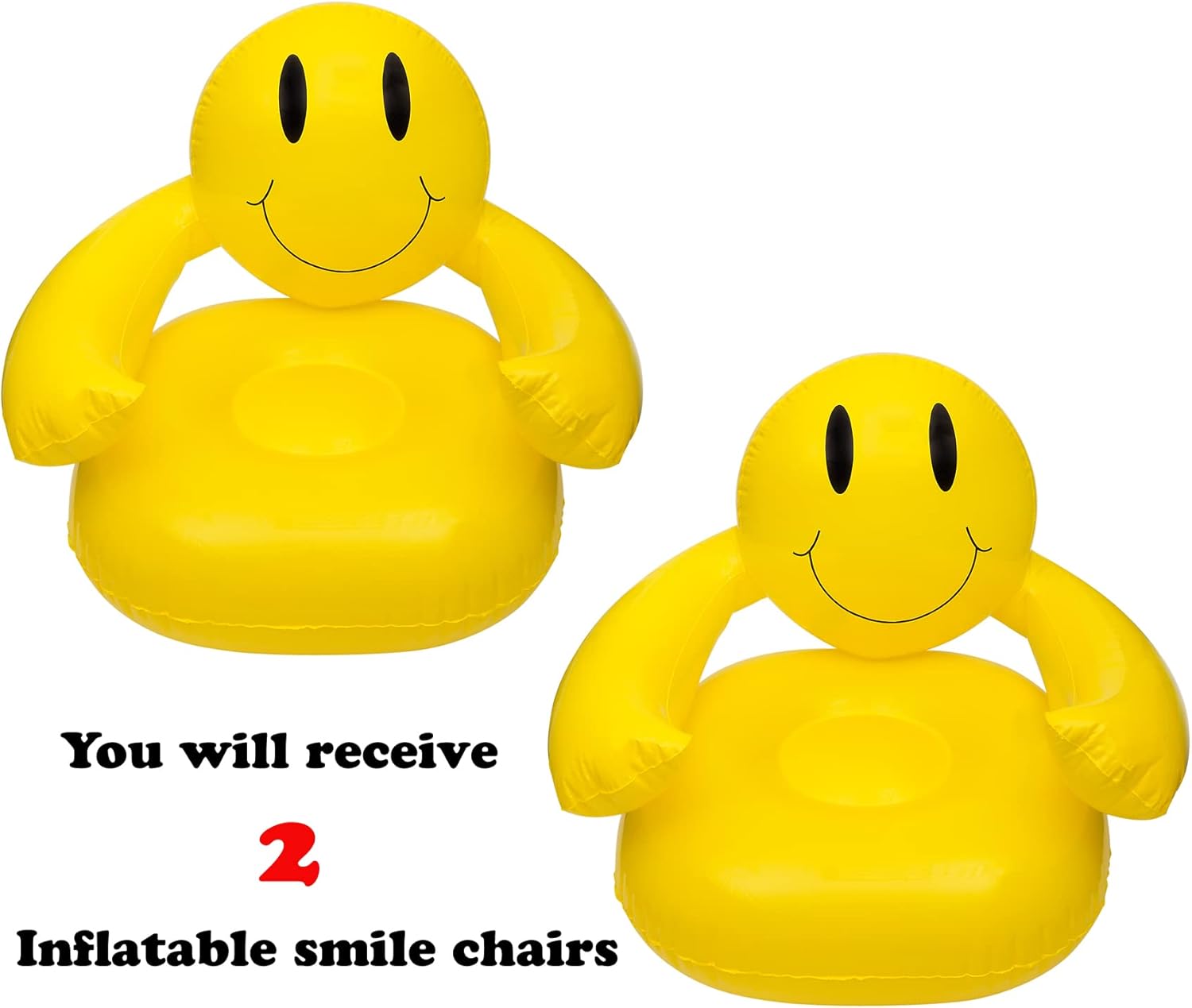 Forest & Twelfth Silla inflable sonriente de 36 pulgadas para niños de más de 5 años para descansar, ver películas, leer, etc. Ideal para uso en