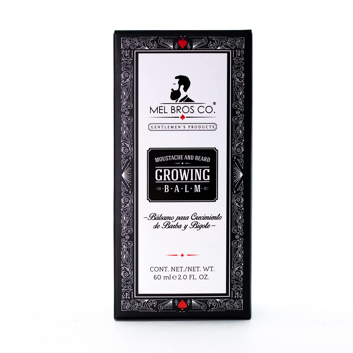 MEL BROS CO Bálsamo para Cultivar Barba y Bigote 2oz – Biotina y Queratina