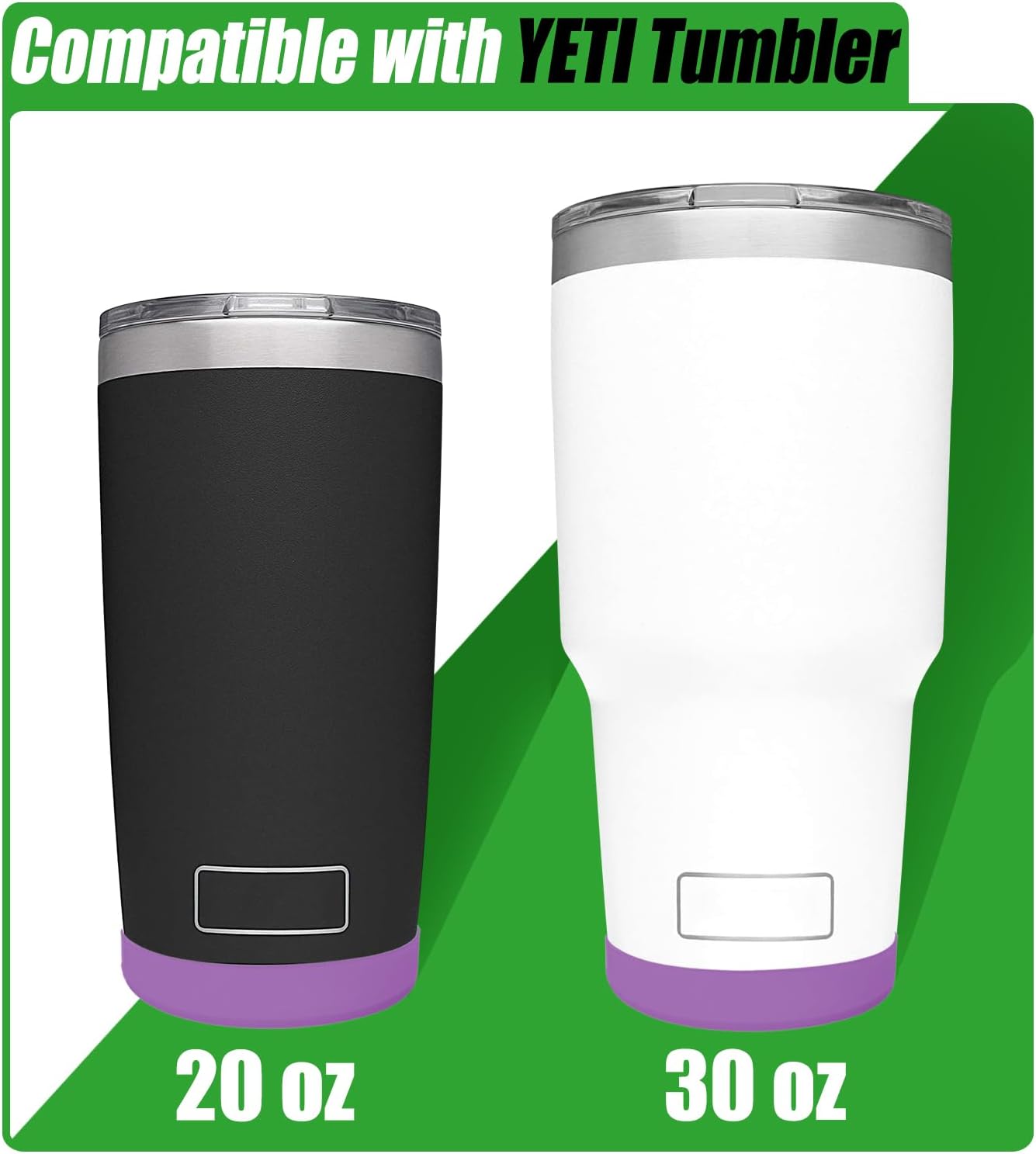 YETI – Funda de silicona para maletero de vaso de 20 onzas, 30 onzas, protección inferior más segura y menos ruido para taza de café, accesorios de