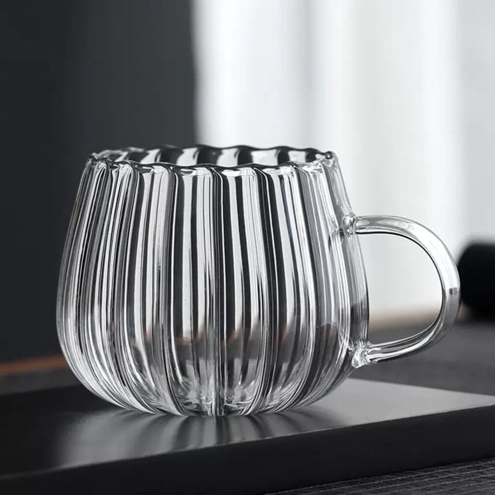PRETYZOOM Tazas de cristal de calabaza tazas de vidrio tazas de leche taza linda taza de café transparente taza de leche taza de regalo tazas de