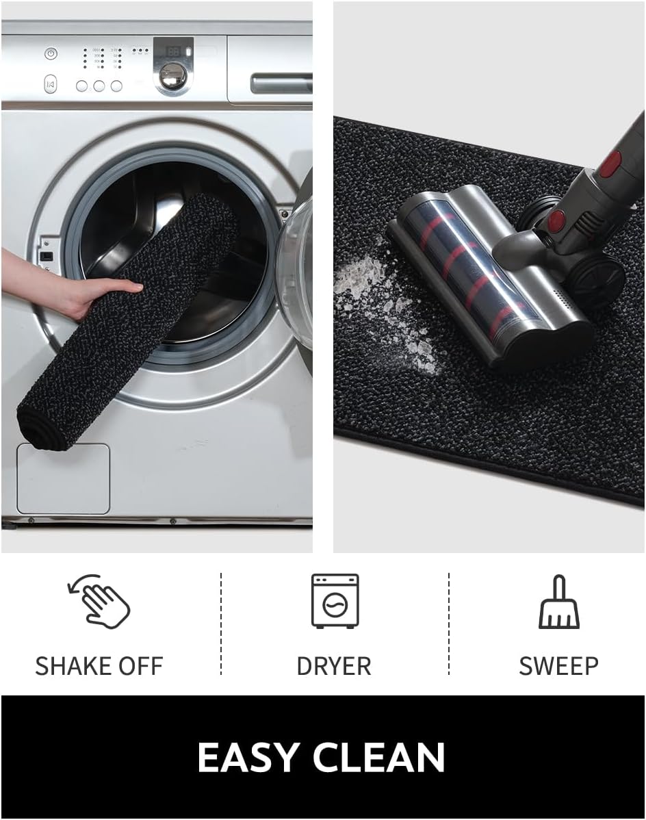 PADOOR Alfombras de cocina antideslizantes y lavables, tapetes de cocina absorbentes para el suelo, tapetes de cocina suaves, tapete de piso de