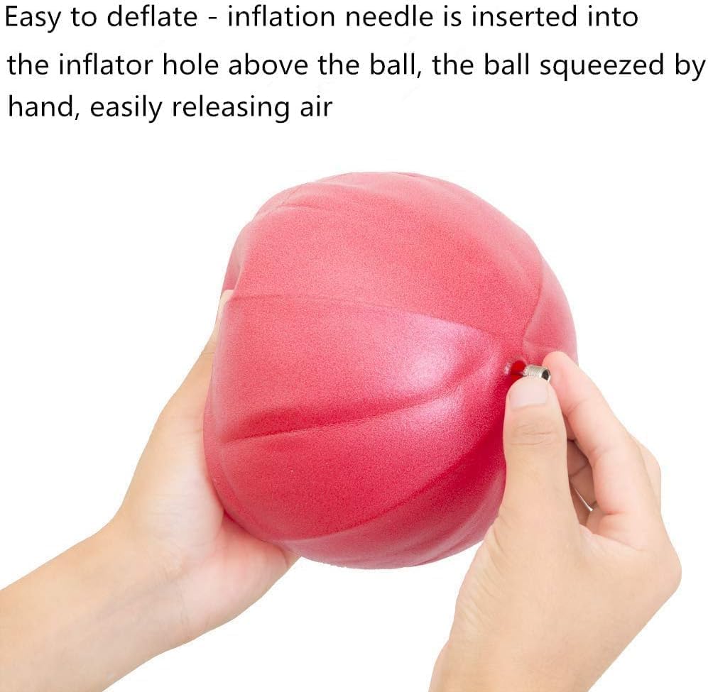 Mini pelota de yoga de ejercicio de pilates, pequeña pelota inflable de yoga de ejercicio de 6 pulgadas, equipo de entrenamiento básico y terapia