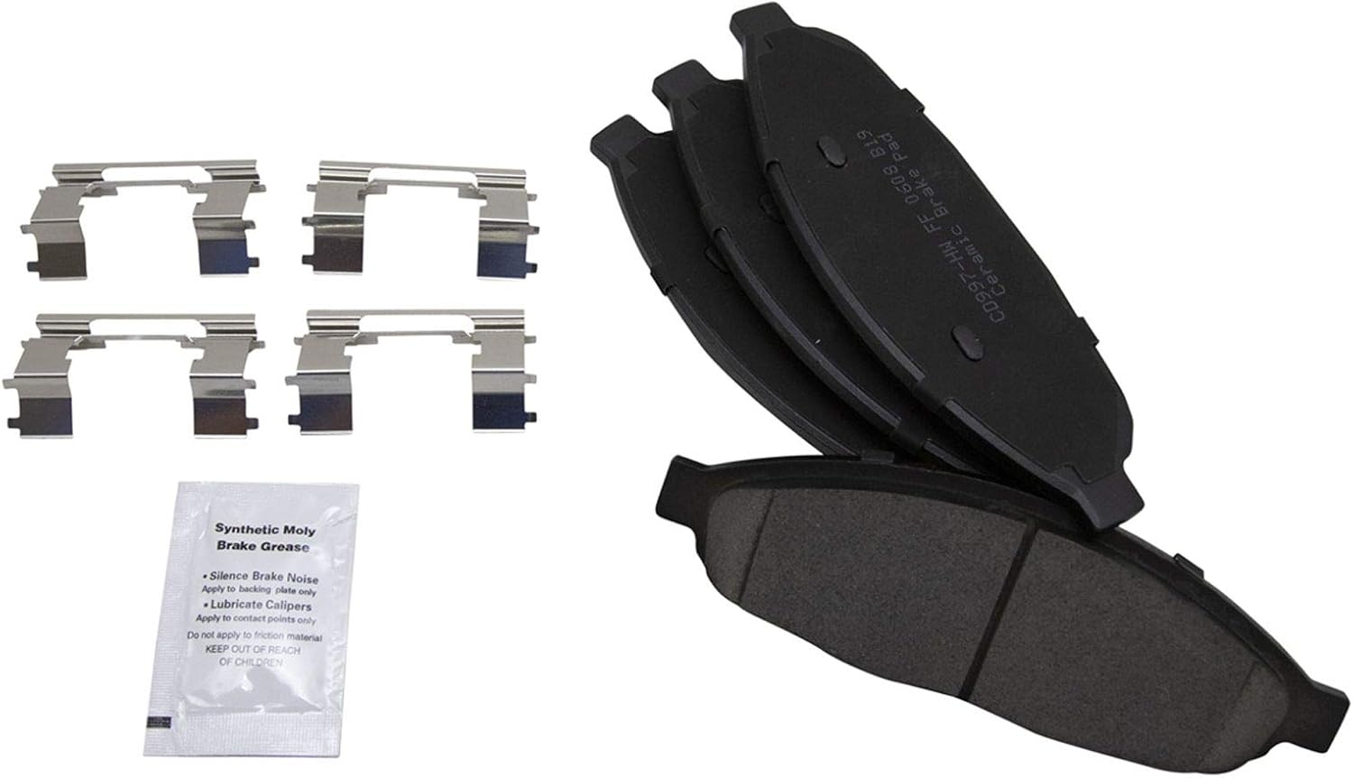 TRQ Kit de pastillas de freno de disco delantero y rotor con productos químicos compatibles con Pacifica 04-08