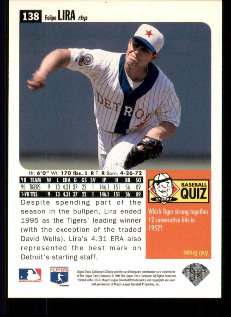 Baseball MLB 1996 Collector’s Choice #138 Felipe Lira #138 NM Tigers