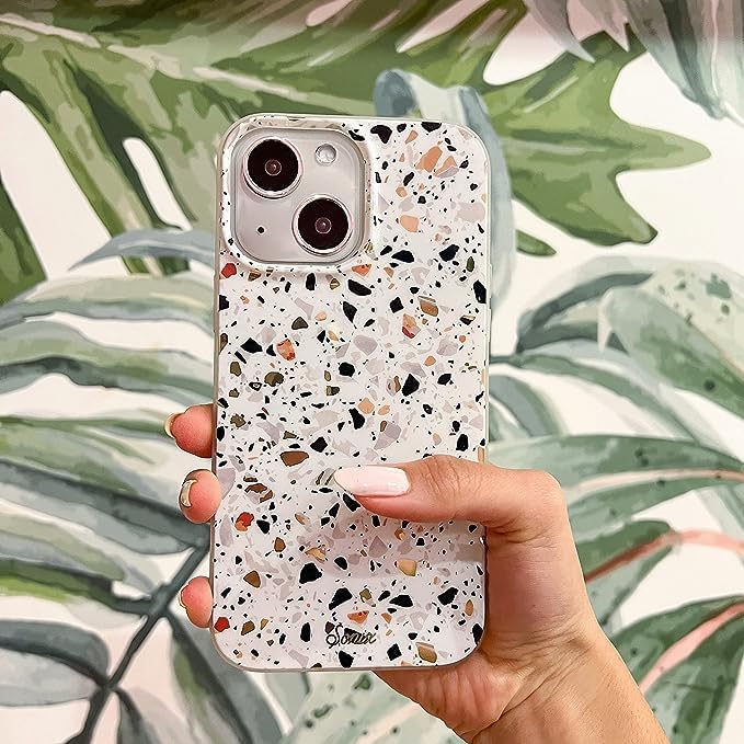 Sonix – Funda para iPhone 15 PlusiPhone 14 Plus, compatible con MagSafe, probada contra caídas de 10 pies, modelo Marble Terrazzo Confetti (estilo