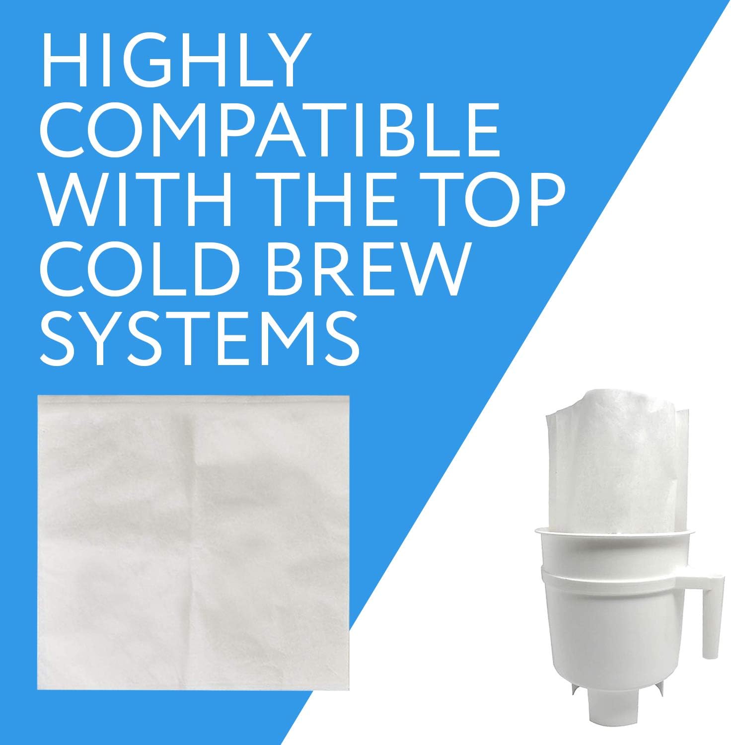 Impresa Paquete de 30 bolsas de filtro de papel de preparación en frío compatibles con Toddy(R) y OXO BREW – Bolsa de filtro para el sistema de