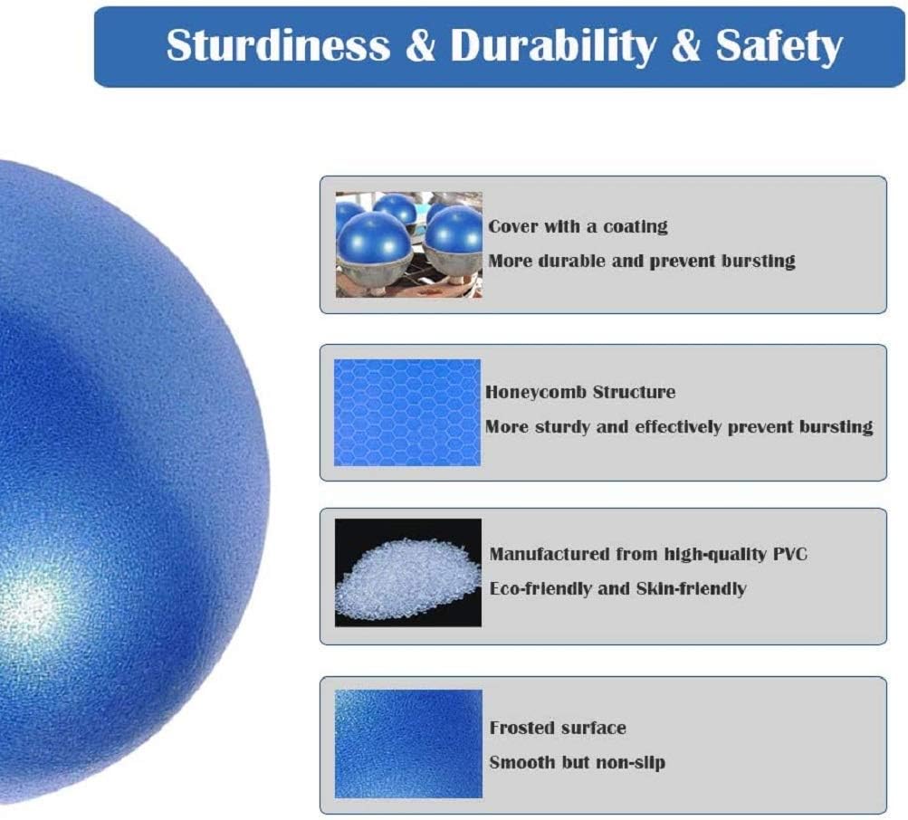 CARDALLTRY Mini pelota de ejercicio de 9 pulgadas, pelota dobladora para estabilidad, barra de pilates, yoga, entrenamiento central y terapia