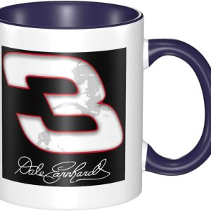 Dale Racer Earnhardt Racing Champion – Tazas de café de cerámica con logotipo para oficina, hogar, regalo, té, bebidas calientes, 12 onzas Dale Racer Earnhardt Racing Champion – Tazas de café de cerámica con logotipo para oficina, hogar, regalo, té, bebidas calientes, 12 onzas