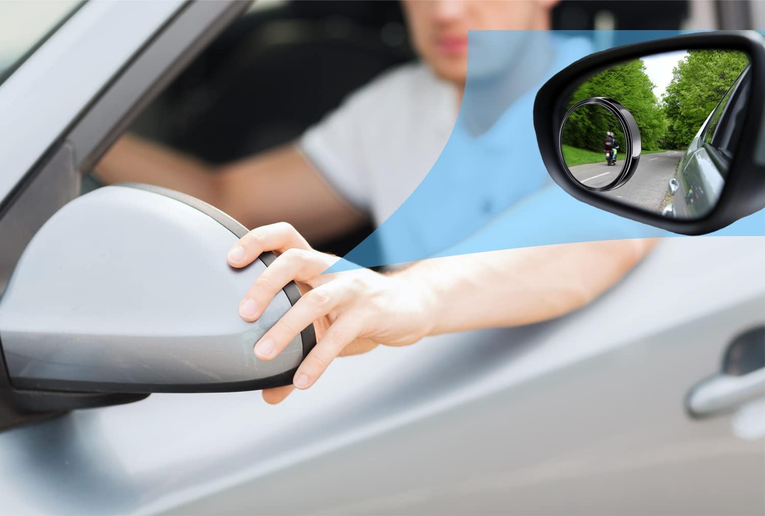 Paquete de 2 espejos de automóvil de punto ciego de 2 pulgadas, ángulo ajustable, vidrio HD, redondo, vista lateral, retrovisor, accesorios con