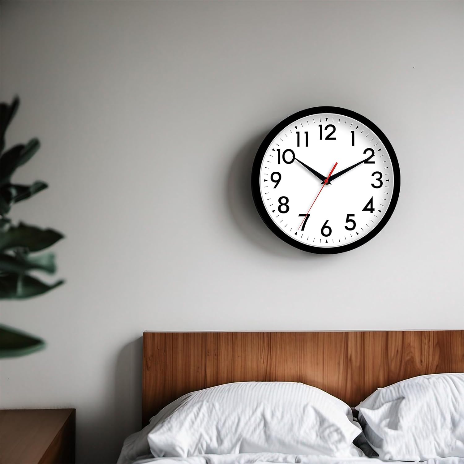 DAXSMY Reloj de pared, reloj analógico de 8 pulgadas, silencioso sin tictac, funciona con pilas, decorativo para cocina, oficina, dormitorio, baño