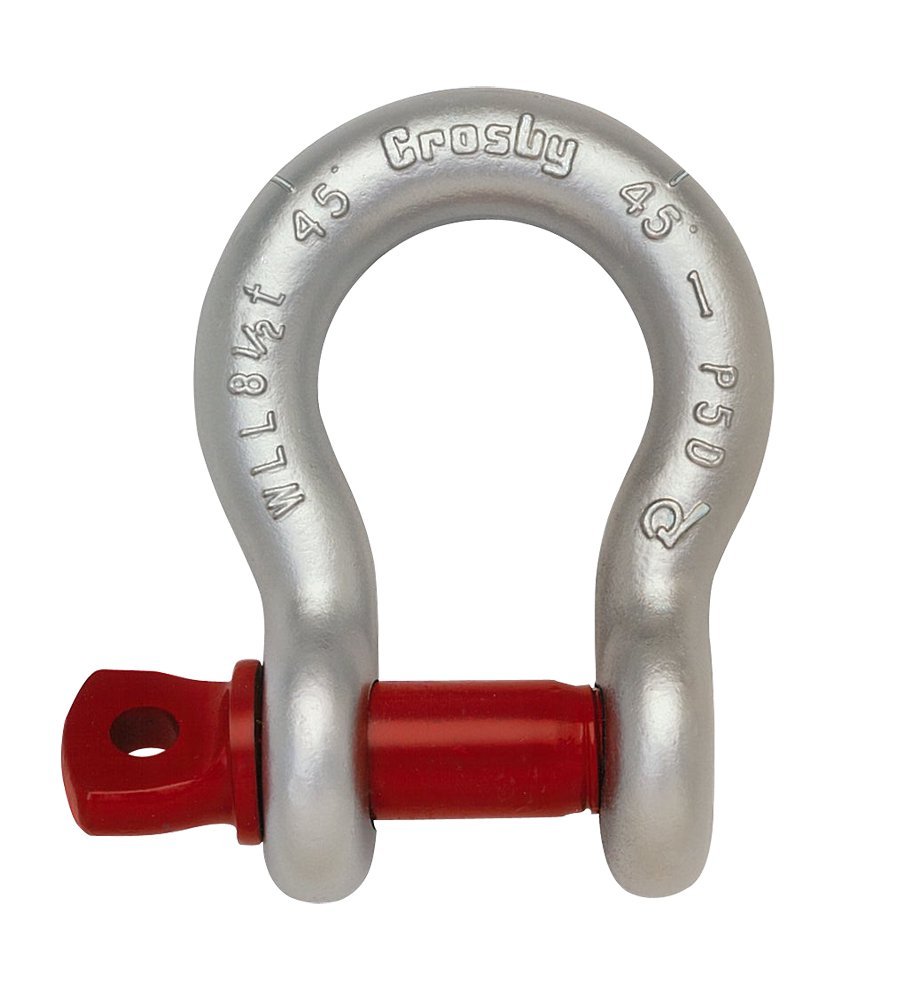 Crosby 1018455 abrazadera de ancla con perno atornillado, de acero al carbono G-209, galvanizado, límite de carga de trabajo de 2 toneladas, tamaño