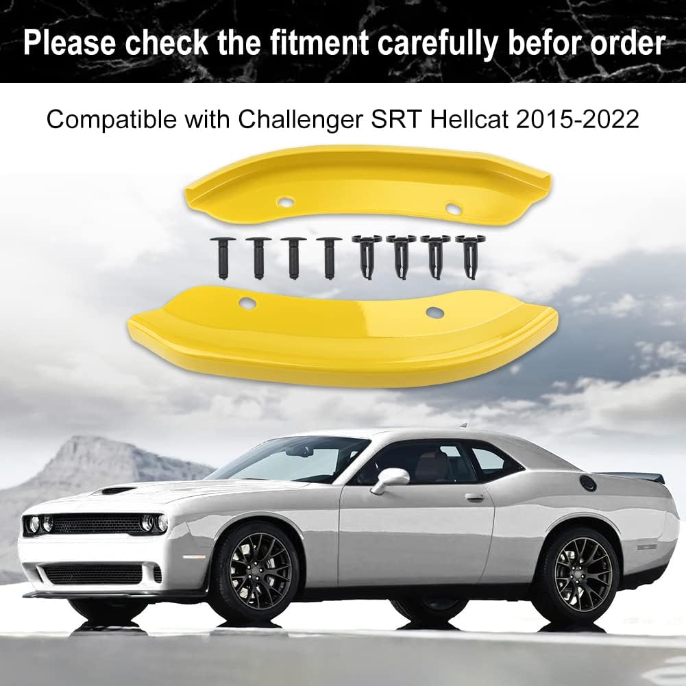 JDMON Protector de parachoques delantero compatible con Dodge Challenger SRT Hellcat 2015-2021 2015 2016 2017 2018 2019 2020 2021, accesorios SRT