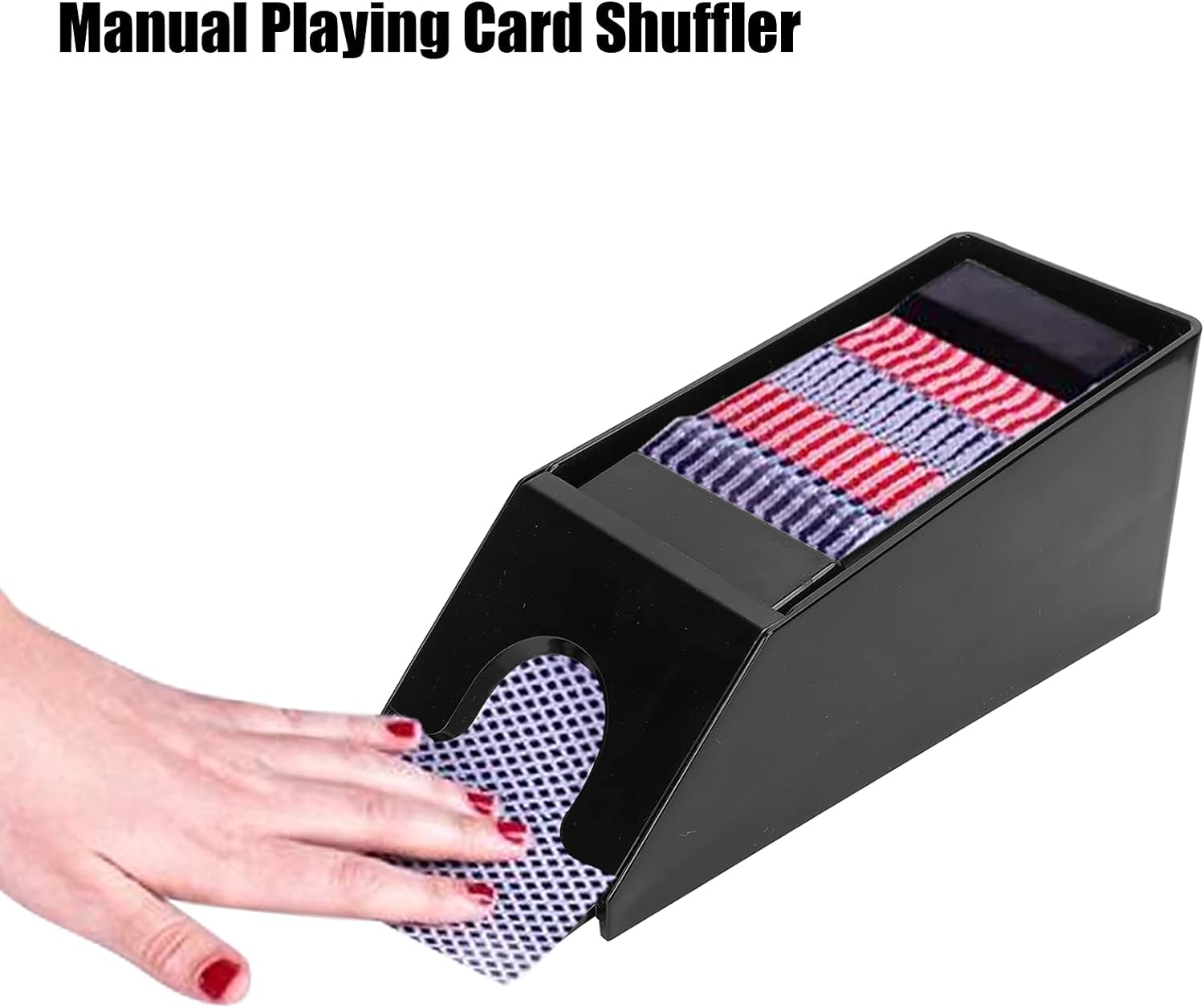 Blackjack Shoe 4 Deck,Zapato de cartas para blackjack,Equipo de casino Manual Juego de cartas Shuffler Jugando a las cartas Poker Juego de mesa