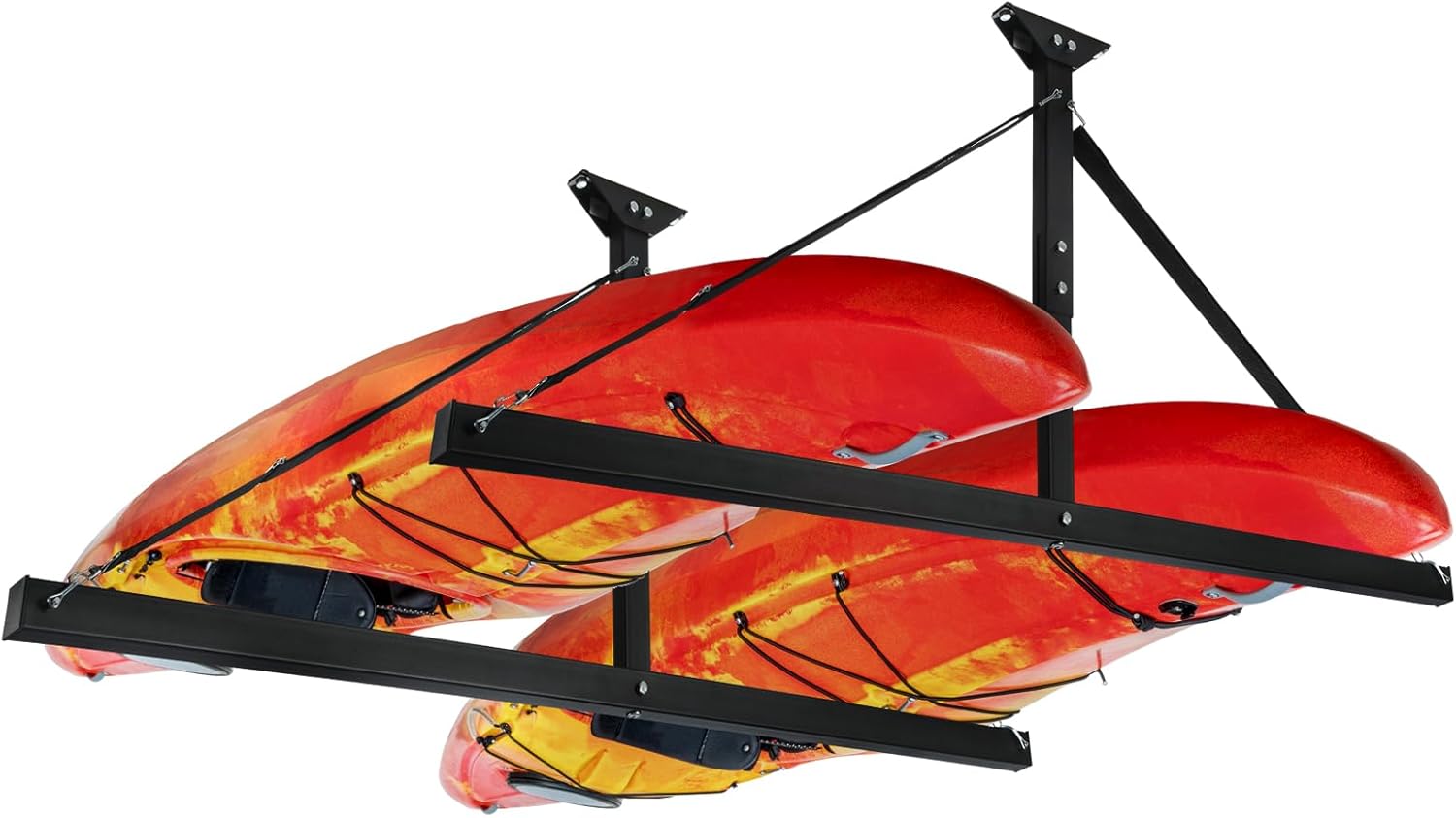 Morohope Estante de almacenamiento para kayak, estantes de pared resistentes para garaje y almacenamiento al aire libre, estante de almacenamiento