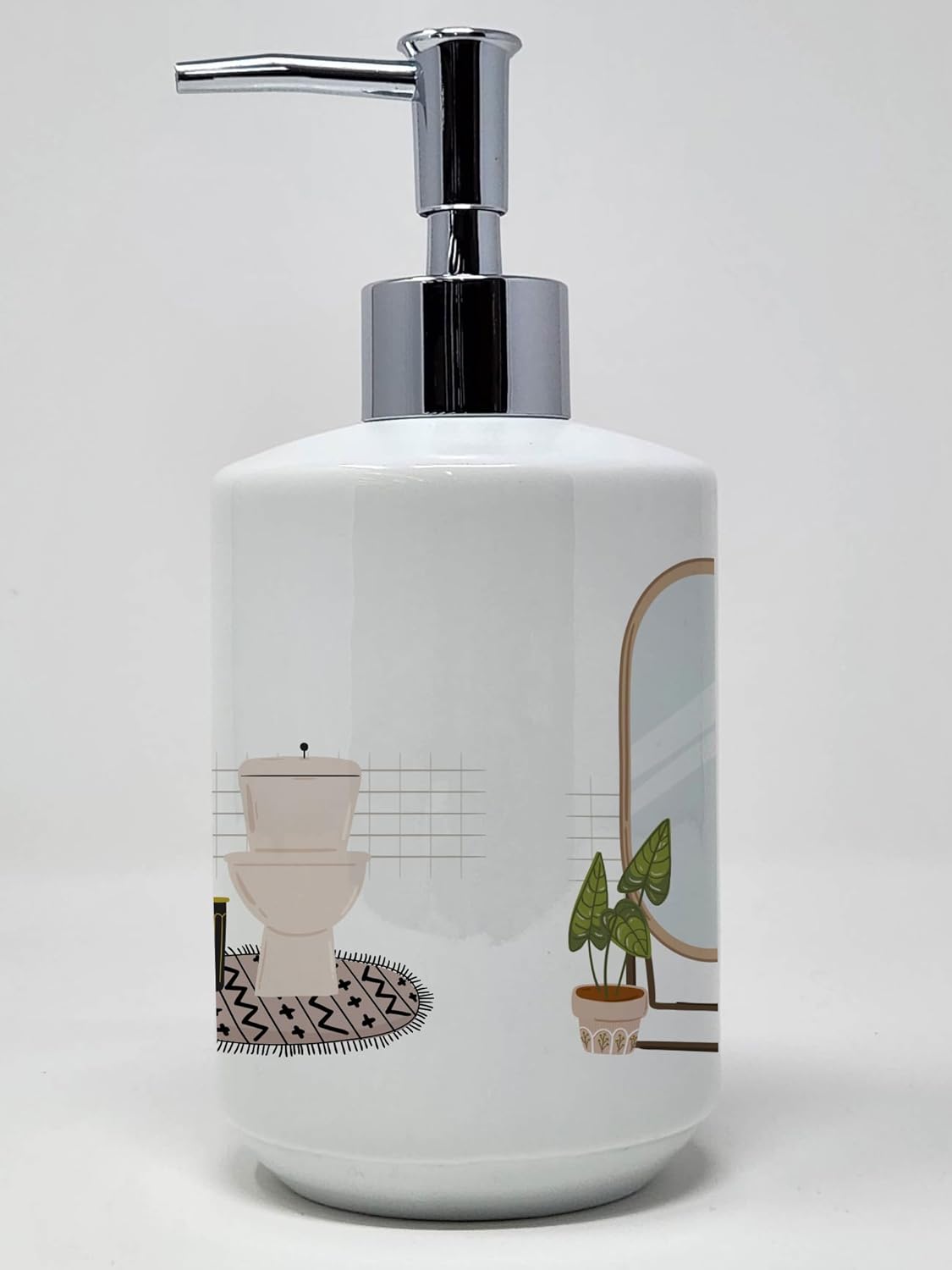 Caroline’s Treasures WDK5612SOAP Dispensador de jabón de cerámica Bulldog francés negro dispensador de jabón de manos botellas para baño cocina,