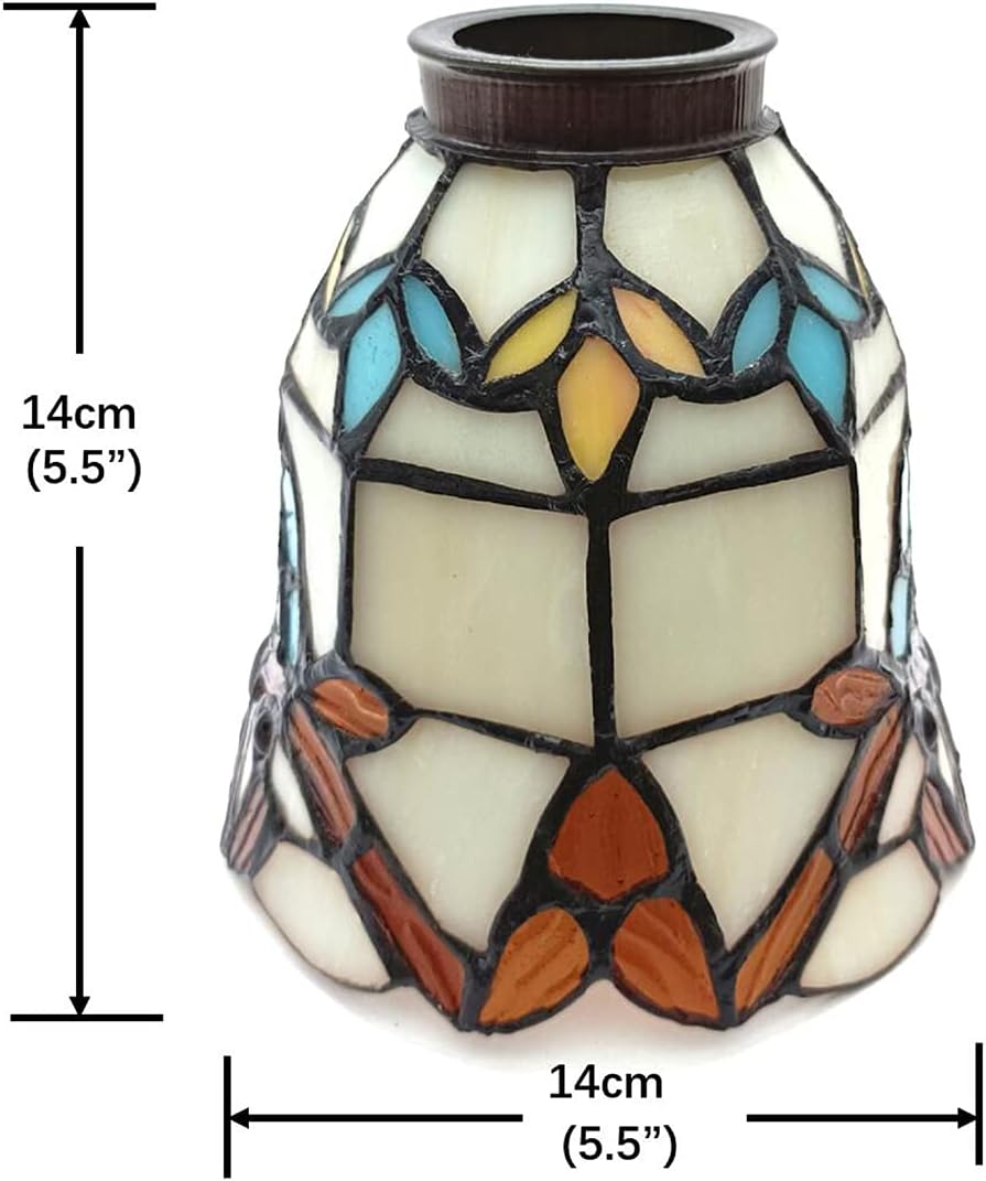 Pantalla de lámpara estilo Tiffany solamente, lámpara de araña y pantalla de repuesto para lámpara de pared, NAD06001, estilo barroco, chimenea de