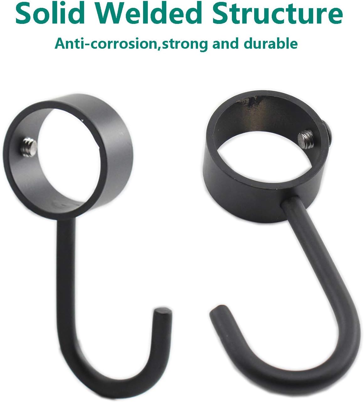 Ganchos de acero inoxidable para barra de armario, ganchos resistentes para colgar ollas, sartenes, tazas, toallas, guantes de horno, ganchos de