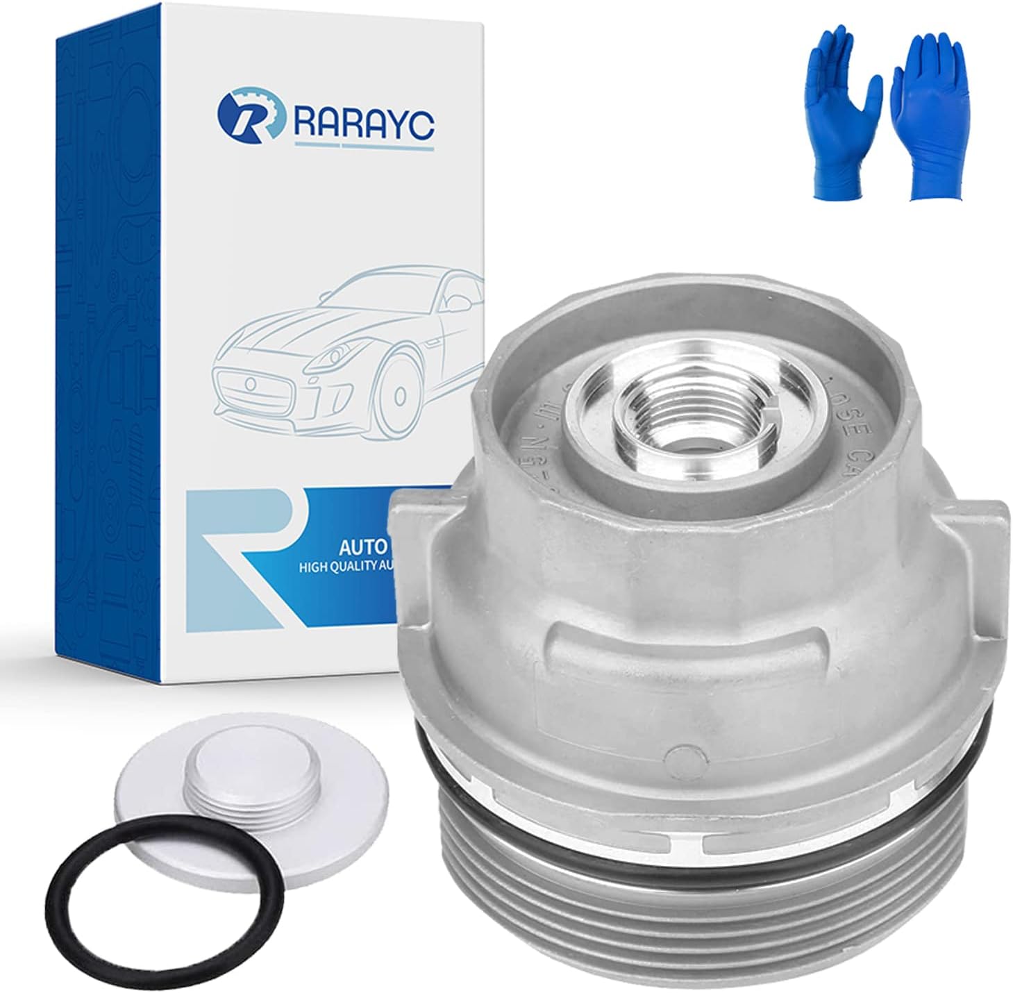 Tapa de carcasa del filtro de aceite + enchufe compatible con Toyota Replace 15620-31060 15643-31050 1562031060 1564331050