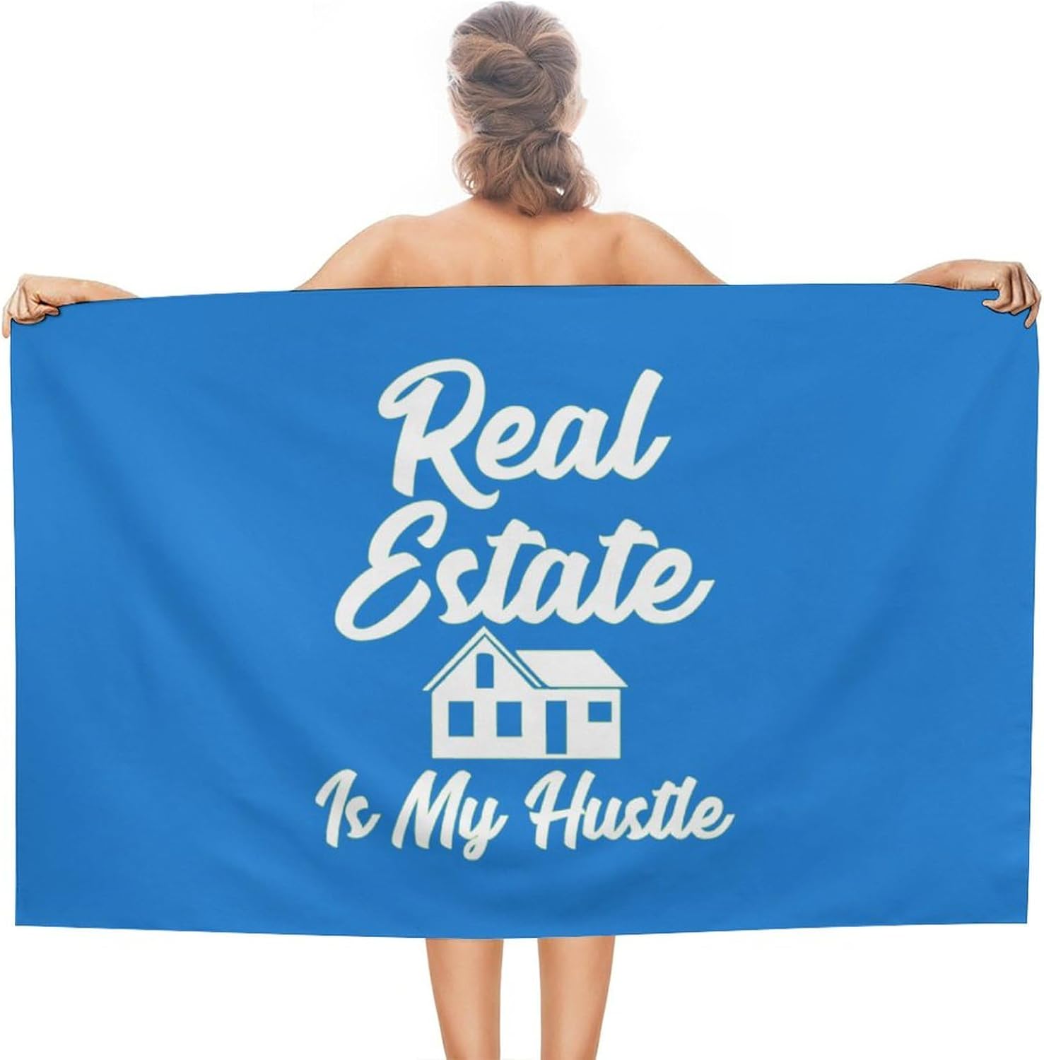 Real Estate is My Hustle – Toalla de playa para adultos, sin arena, de secado rápido, para piscina, manta de playa