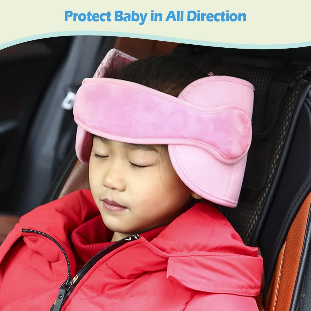 vocheer Banda de soporte para la cabeza del asiento de automóvil para bebé, ajustable para asiento de automóvil, soporte para siesta para niños,