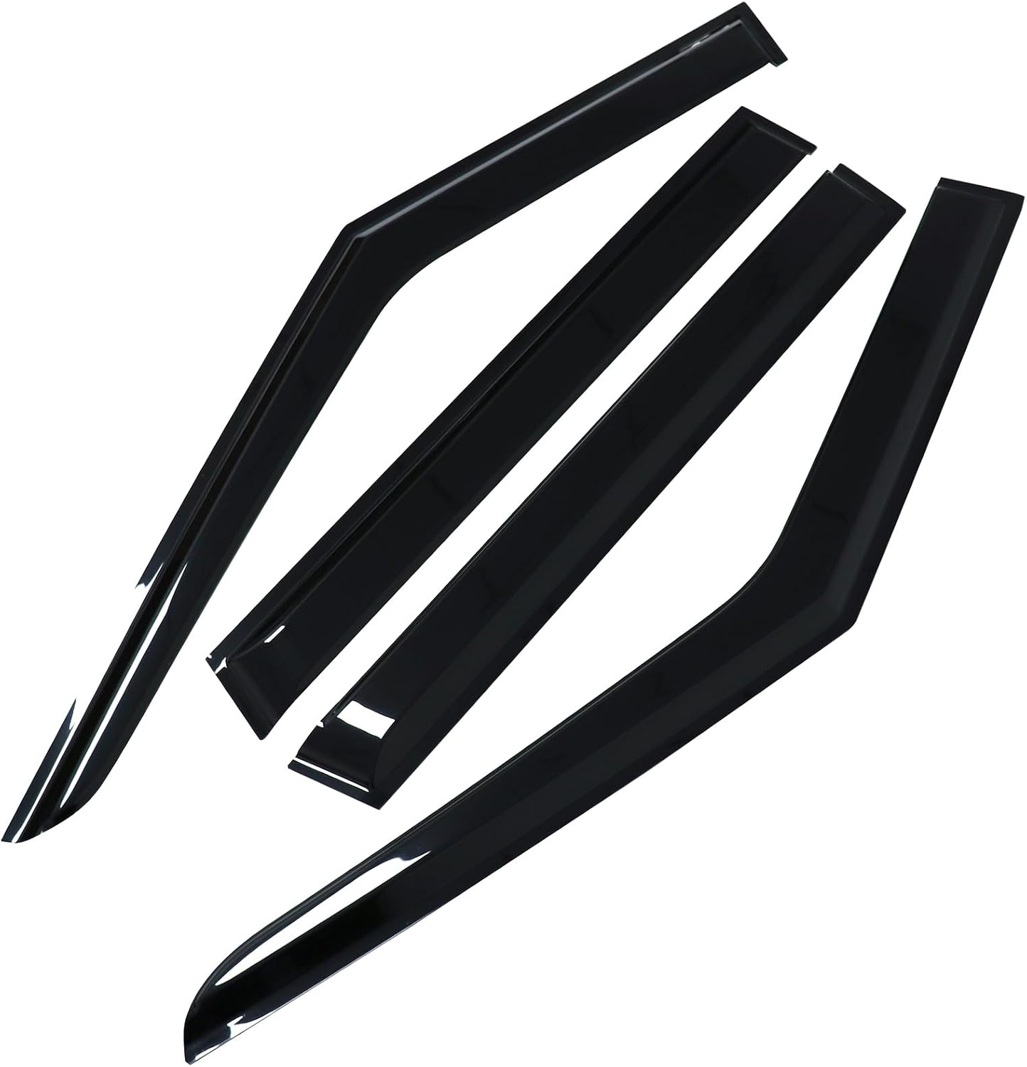 MOFANS Visera de ventana negra para Mitsubishi Outlander 2022 2023 4 puertas deflectores de ventana de sol y lluvia, 4 piezas