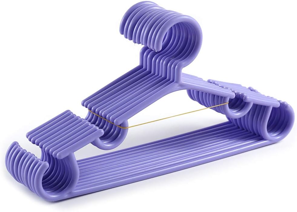 10 piezasjuego de percha tubular para ropa de bebé, perchas de plástico duradero para guardería, camisa, abrigo, pantalones, pantalones, trajes de