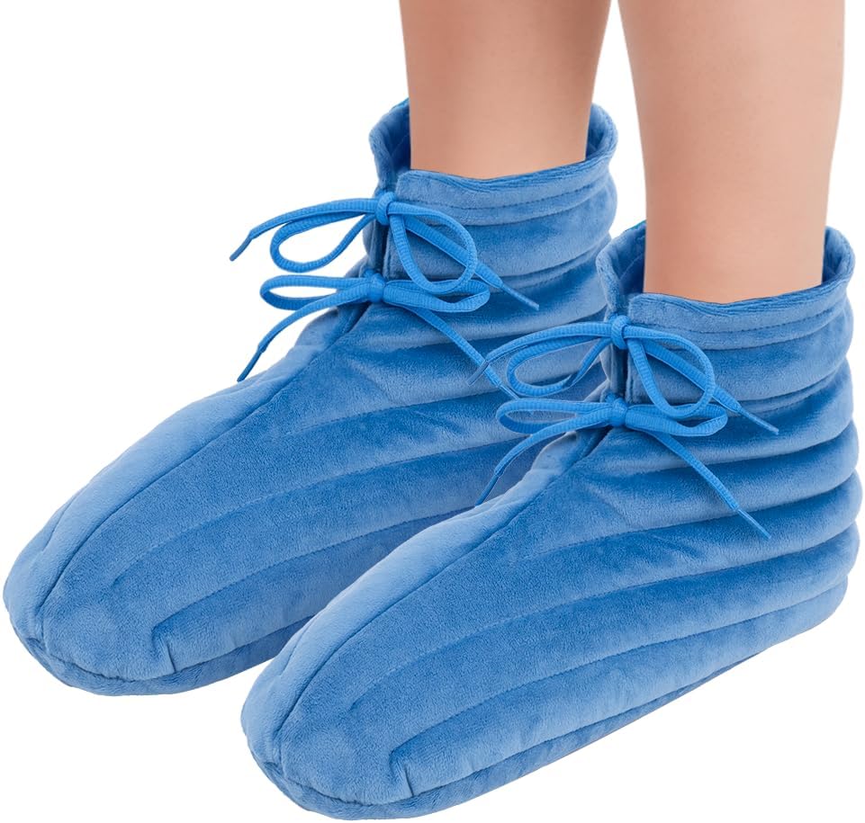 NEWGO Calentadores de pies para microondas, botines calefactables para microondas con calor penetrante profundo para aliviar la rigidez del pie,