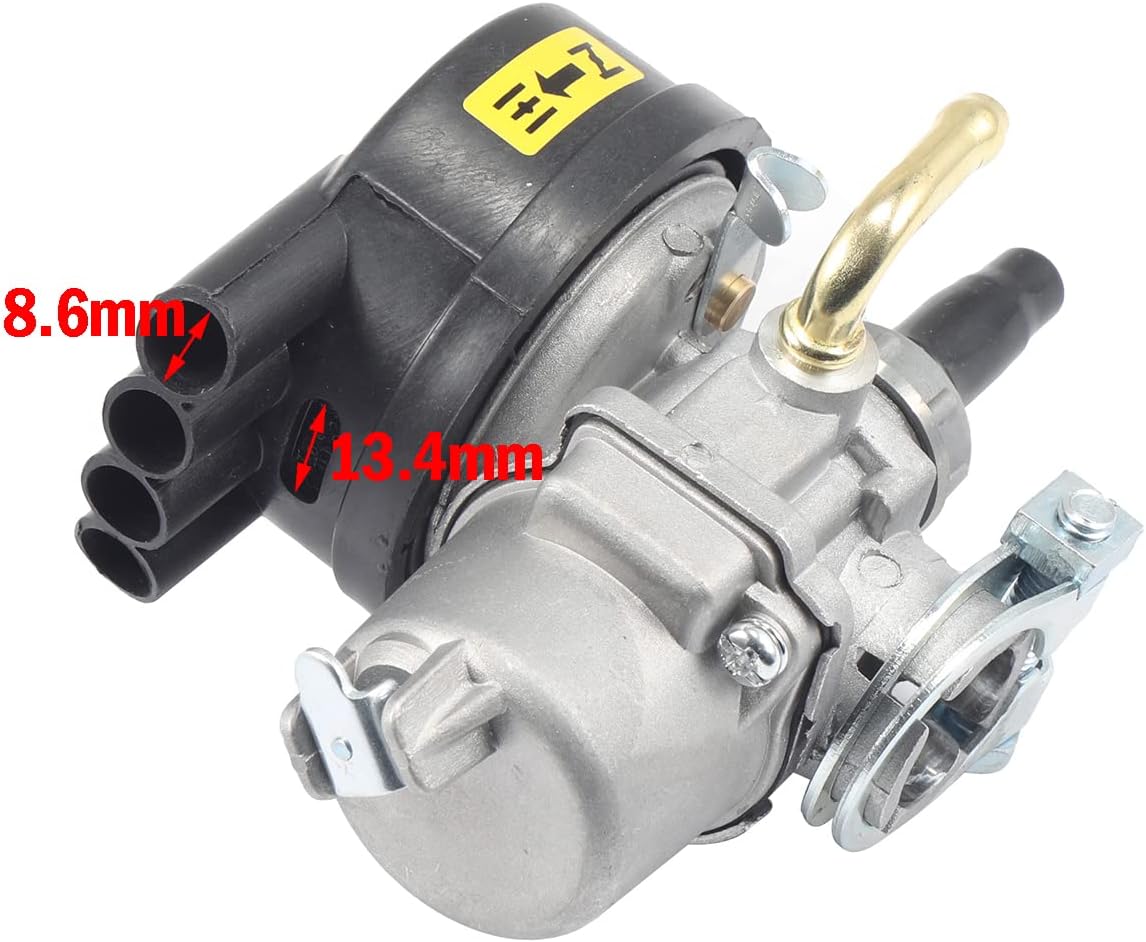 JRL Carburador de 49 cc, 60 cc, 66 cc, 80 cc, motor de 2 tiempos, bicicleta motorizada para bicicleta Carb  (plata)