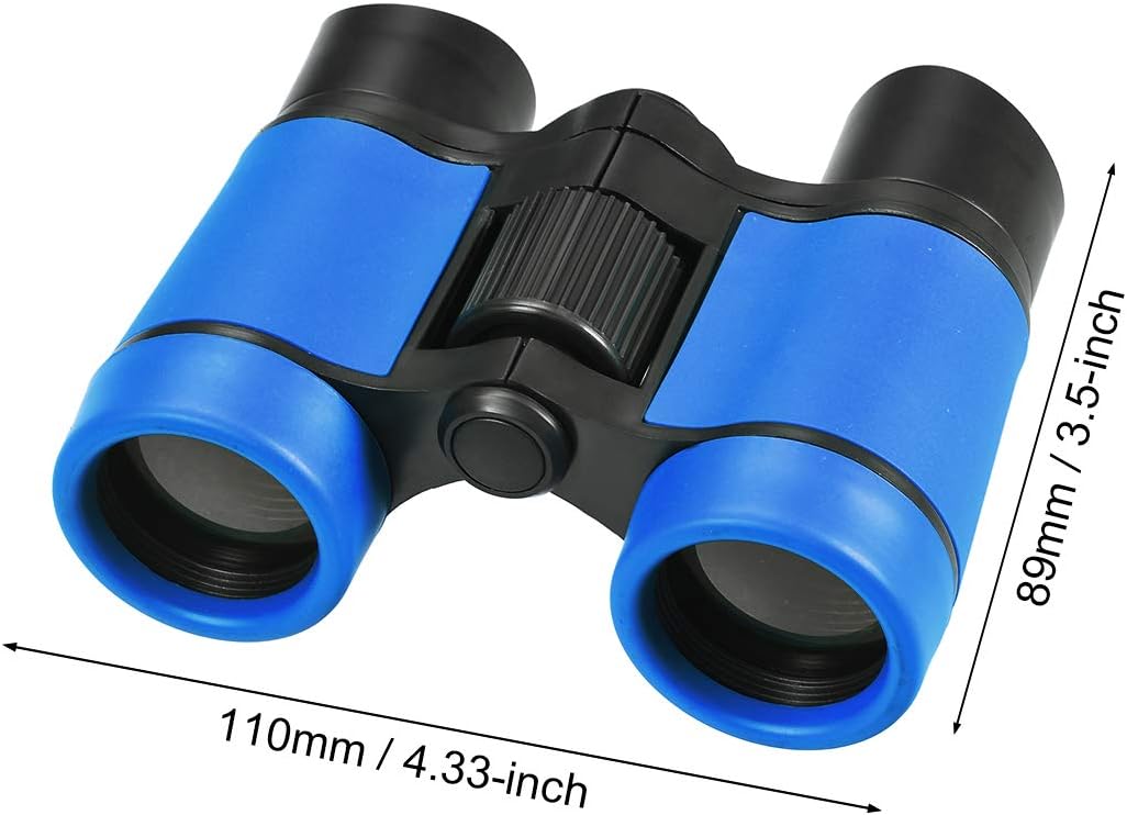 uxcell Prismáticos 4X30 Compactos Plegables Binoculares A Prueba de Golpes Azul Cielo Con Correa Para El Cuello Para La Observación De Aves