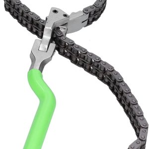 Llave de filtro de aceite tipo cadena, llave de cadena resistente (2.4-7.6 pulgadas) herramienta de reparación de mango largo Llave de filtro de aceite tipo cadena, llave de cadena resistente (2.4-7.6 pulgadas) herramienta de reparación de mango largo