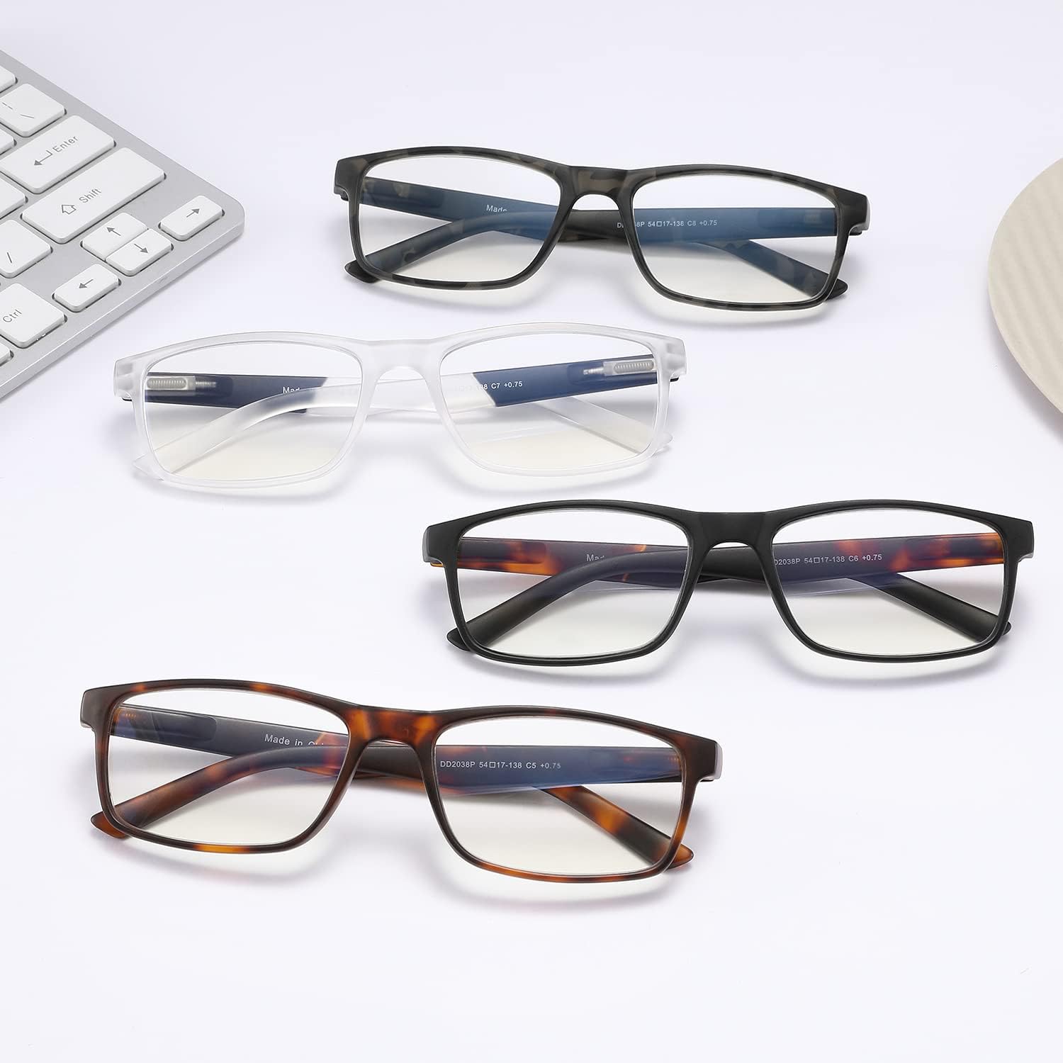 Lentes de lectura con bloqueo de luz azul para mujeres y hombres, bisagra de resorte, para computadora, tramposos, lentes de aumento +2.50