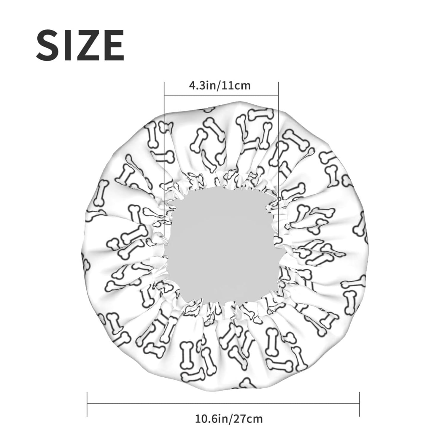 Cute Dog Double Layer Waterproof Shower Cap Suitable For All Head Sizes