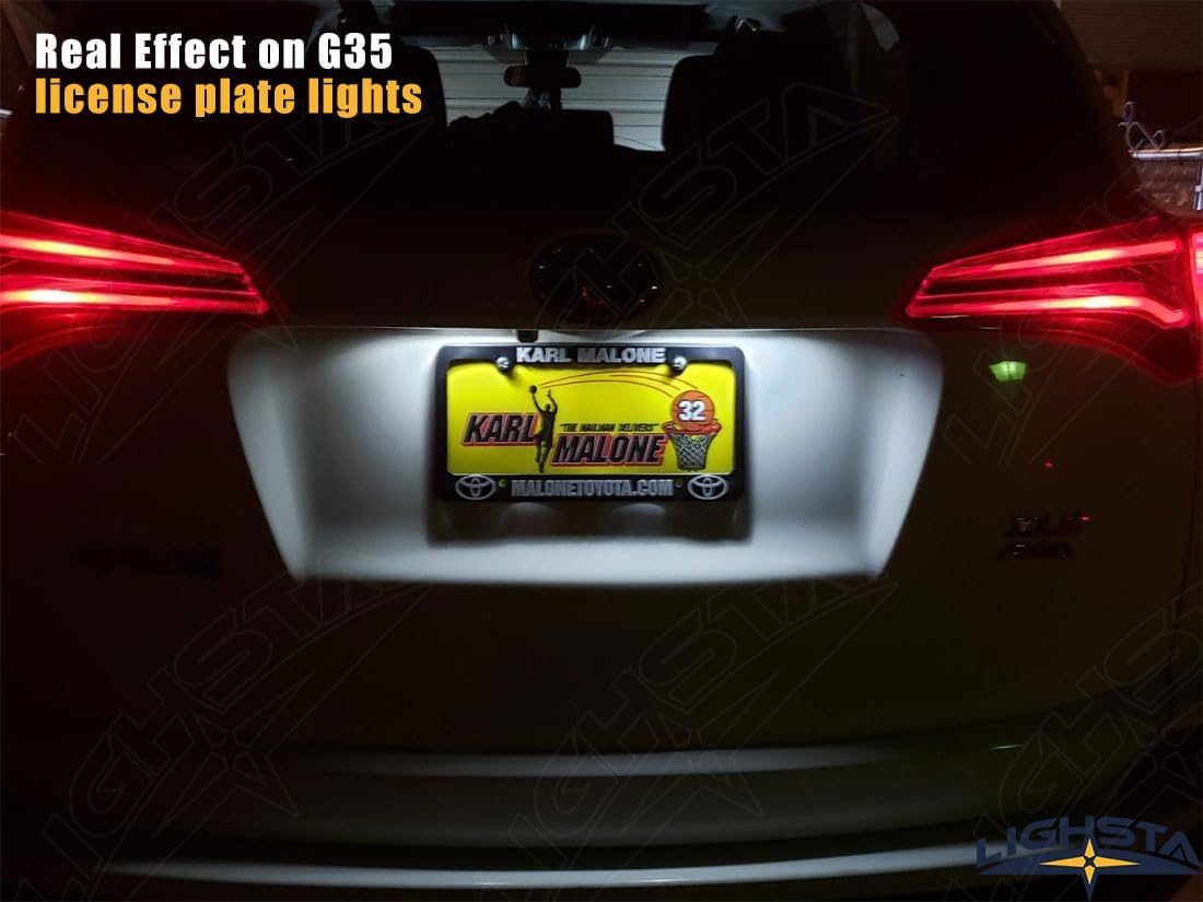 Paquete de 10 luces LED blancas superbrillantes para interiores Infiniti G35 Coupe 2003 2004 2005 2006 2007 + luces de matrícula y herramienta de