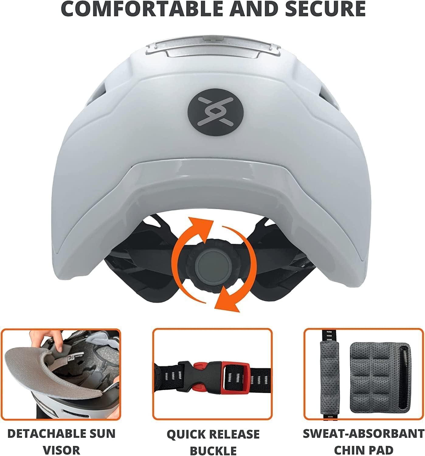 Casco de bicicleta con luces LED  Casco urbano de bicicleta para adultos, hombres y mujeres  CPSC y NTA-8776 Dual Certified  Clase 3 E-Bikes,