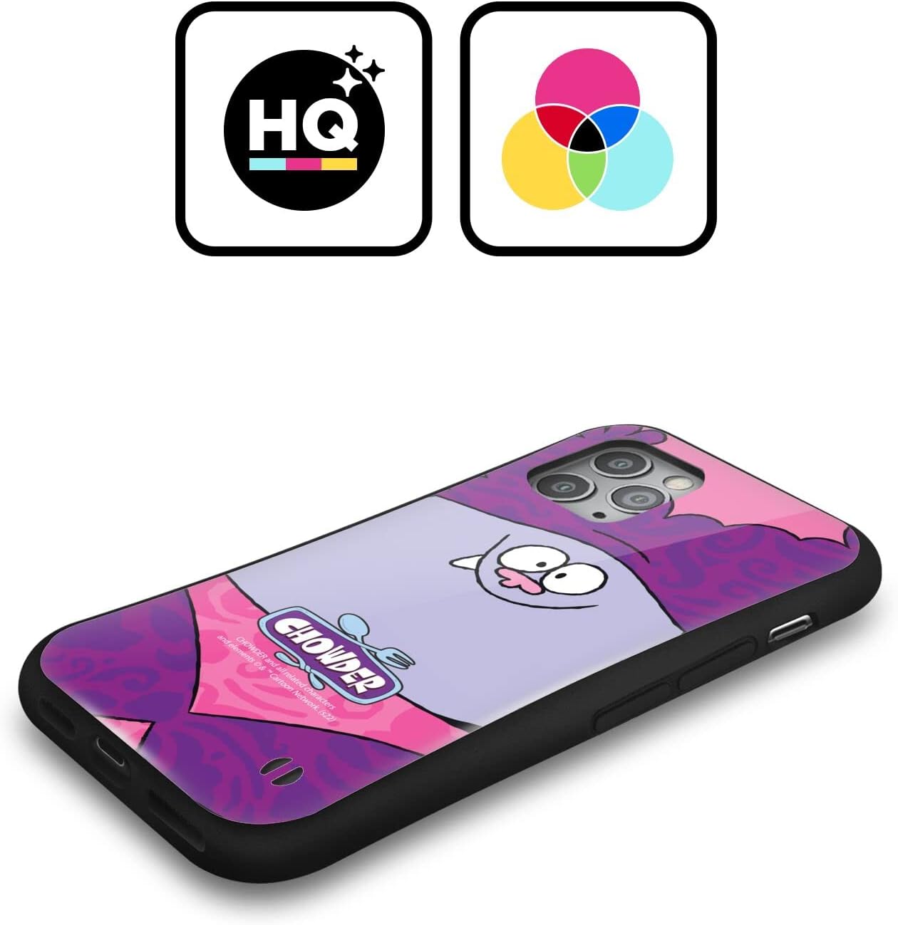 Head Case Designs Officially Licensed Chowder Animated Series Full Face Graphics Hybrid Case Compatible with Apple iPhone 15 Pro Max