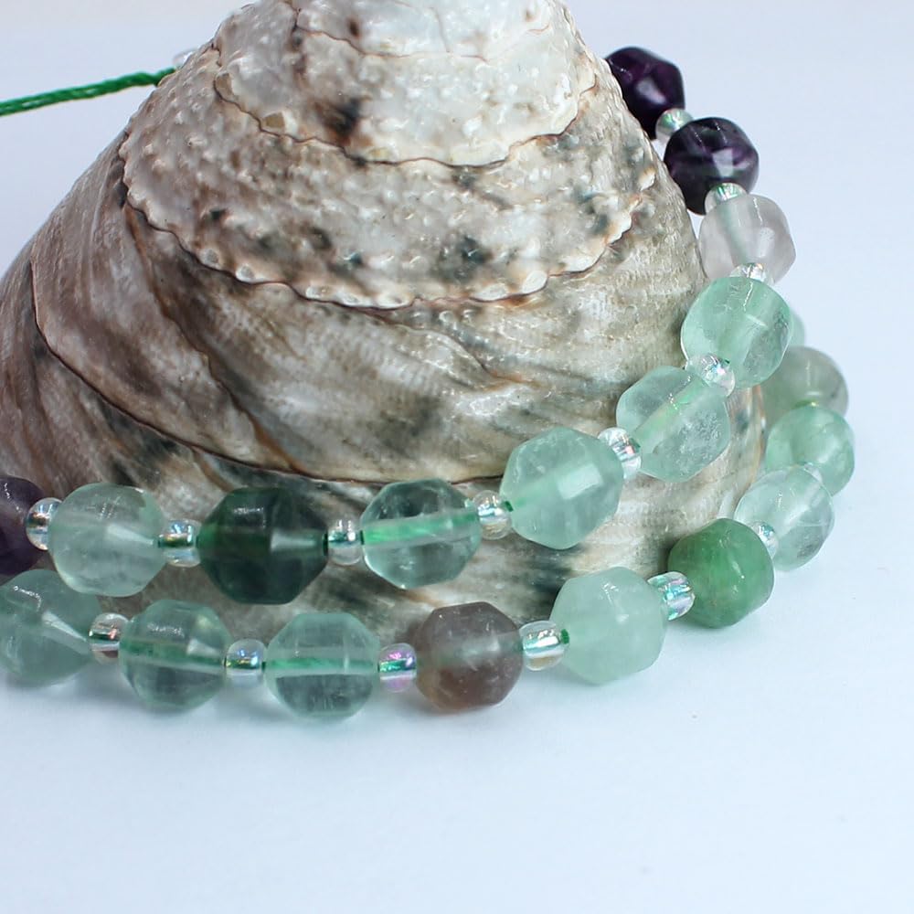Joyas de piedras preciosas naturales facetadas de 0.315 pulgadas, cuentas sueltas de piedras preciosas variadas, hebra de cuentas de 15 pulgadas,