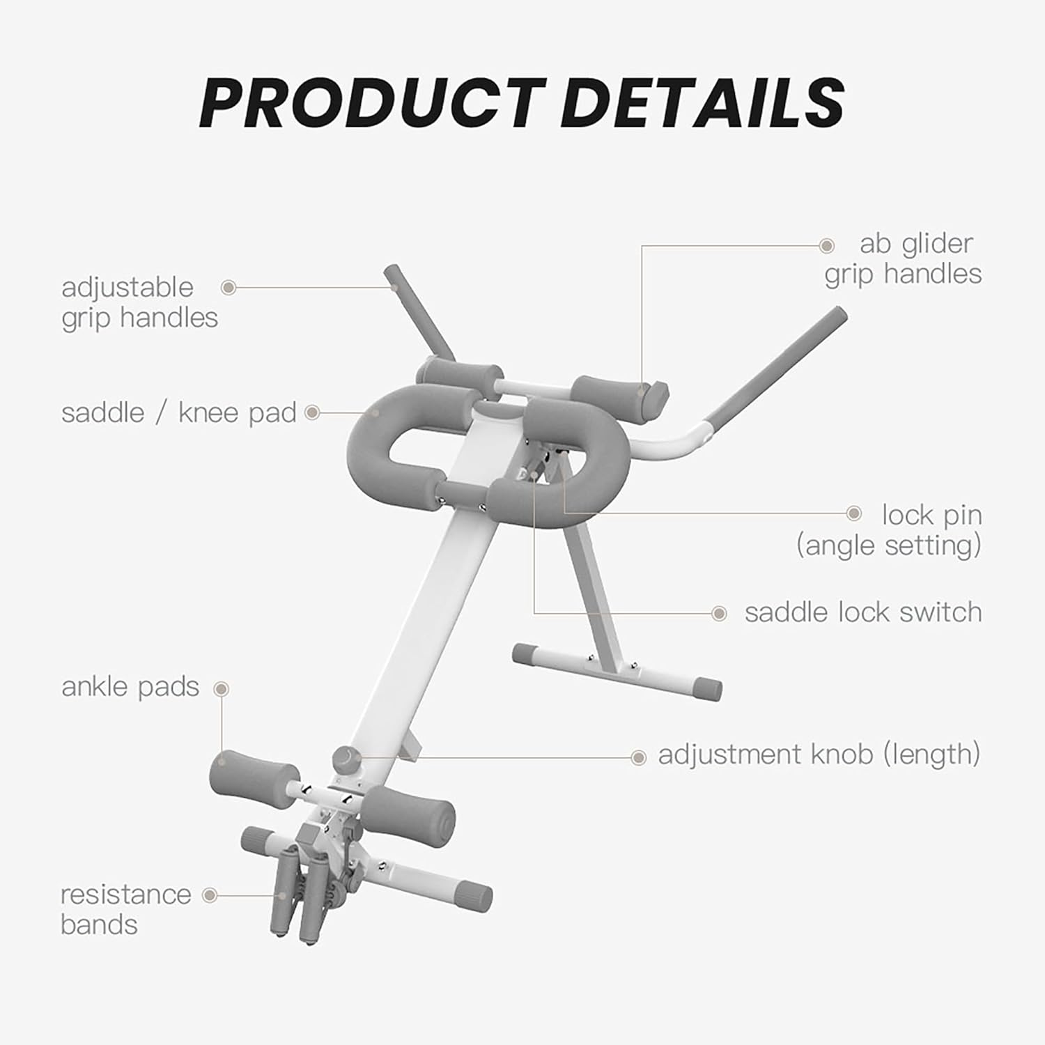 WONDER CORE Equipo de entrenamiento Pro Max Gimnasio en casa, equipo de ejercicio 4 en 1 máquina de remo, máquina de prensa de piernas, máquina