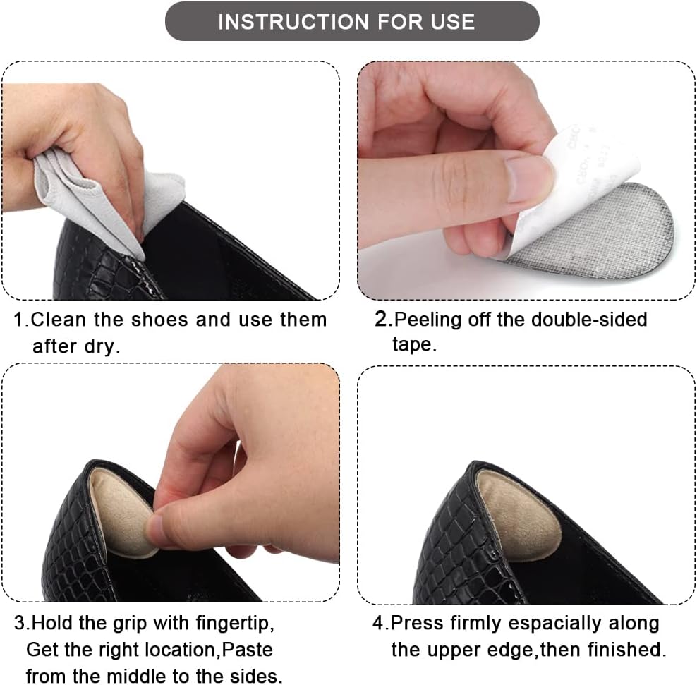 Dr. Foot’s Heel Grips para hombres y mujeres, insertos autoadhesivos para el talón evitan el deslizamiento del talón, rozaduras, ampollas, dolor de